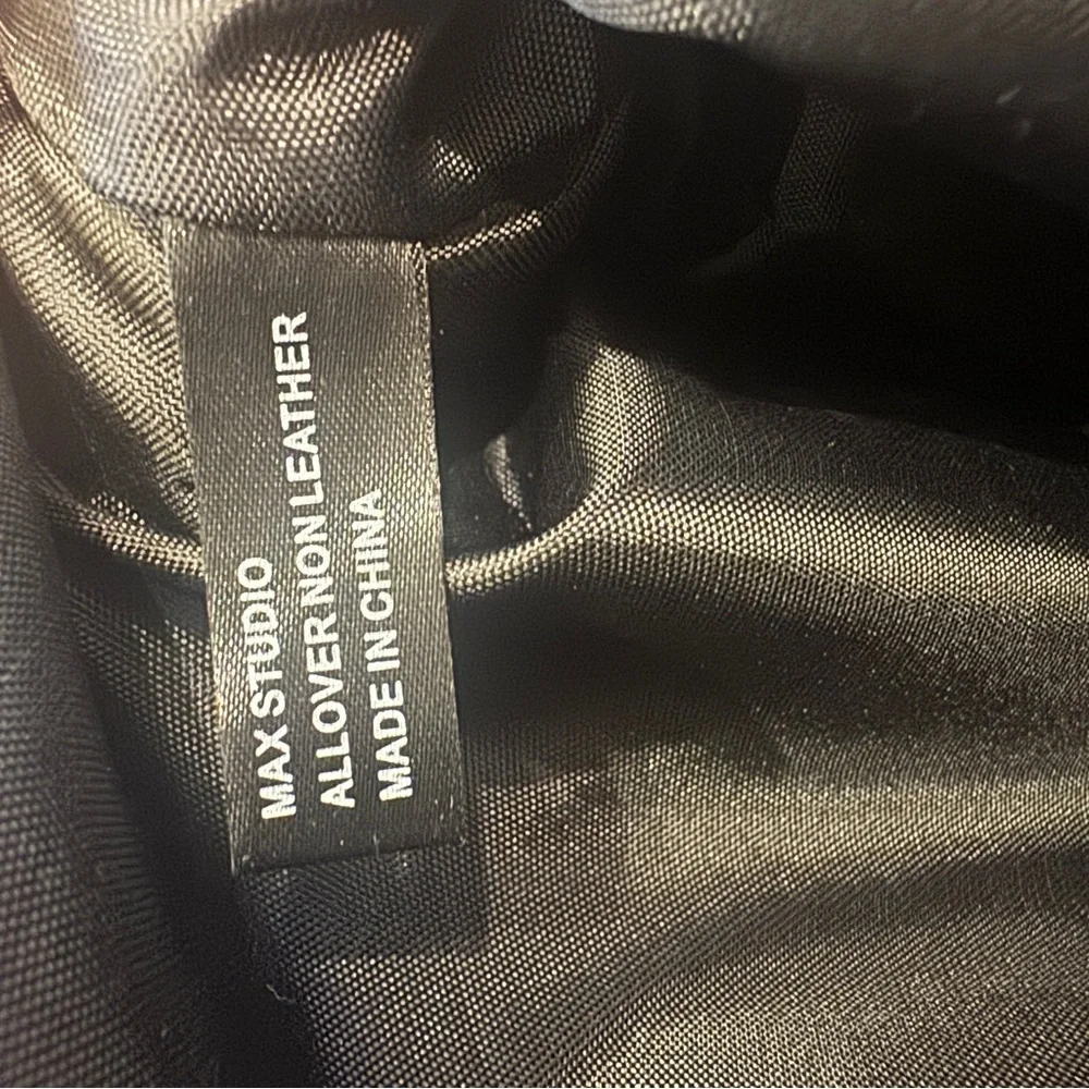 Max Studio Black Backpack‎ with Silver Details